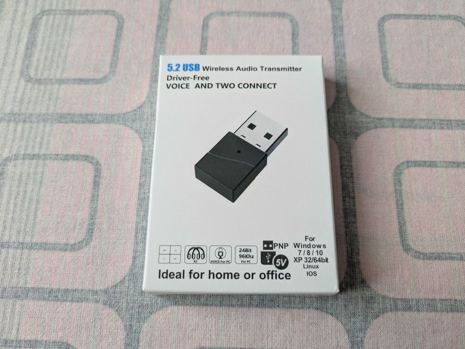 USB Bluetooth 5.2 аудіо адаптер (до 96 кГц/24 біт)