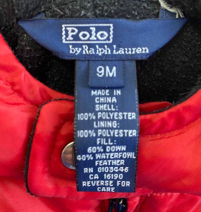 Дитячий комбінезон POLO by Ralph Lauren (пух) та чобітки - мокси