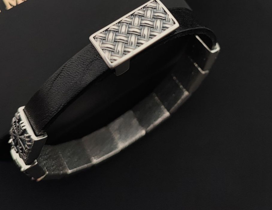 Мужской кожаный браслет "Мидгард Викингов" , "Скандинавские руны"