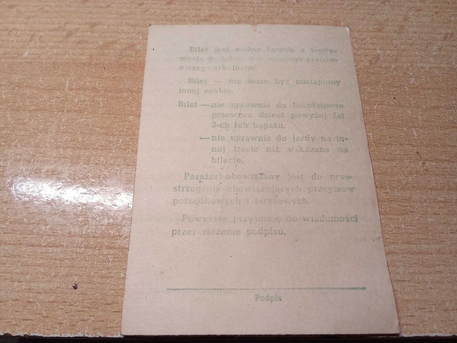 Bilet miesięczny 1976