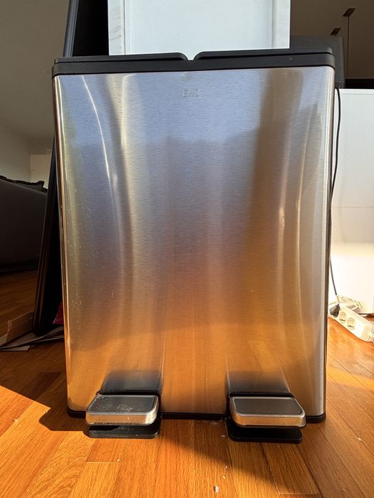 Caixote de Lixo Duplo EKO em Inox com Pedal