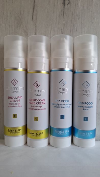 Charmine Rose 4x100ml Zestaw do rąk i stóp 1x100ml Shea 1x100ml Moroccan 1x100ml P11 PODO 1x100ml P19 PODO