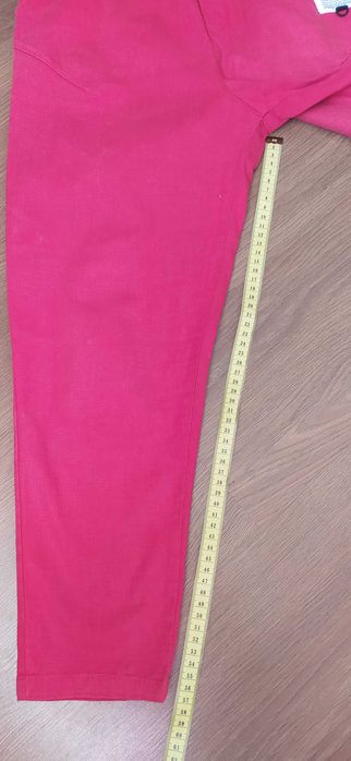 Штанці, брюки на високій посадці червоні