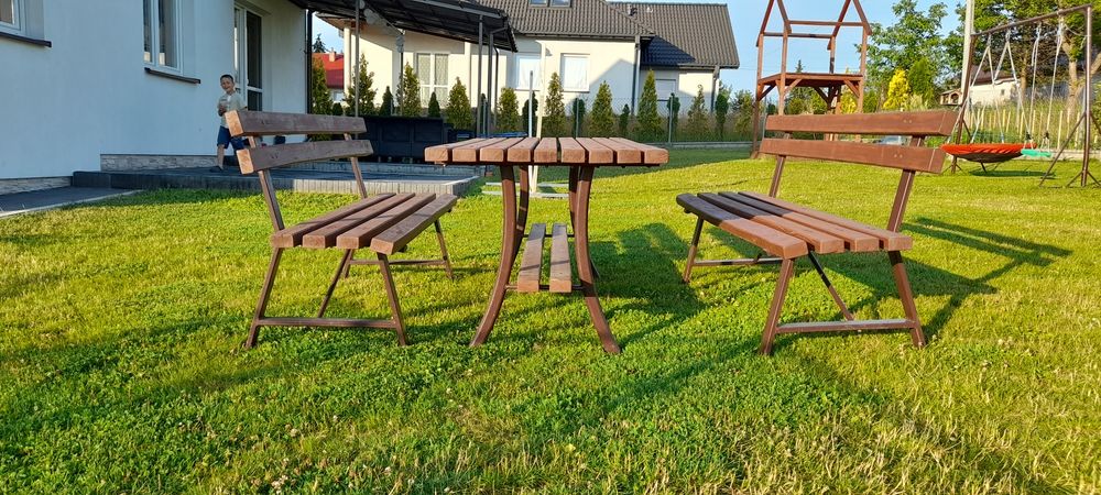 Meble ogrodowe ławka 2szt stół