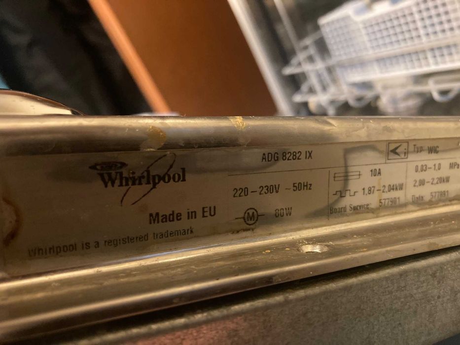 Zmywarka Whirlpool do zabudowy ADG 8282 IX