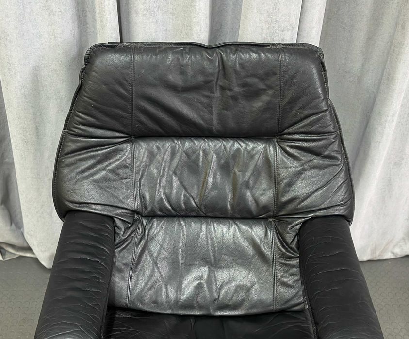 Чорне м'яке шкіряне/відпочинкове крісло/шкіряні крісла/дивани з Європи