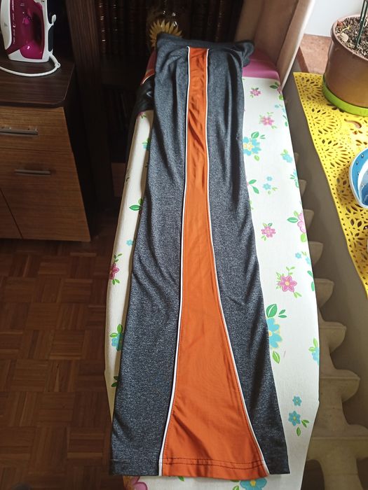 Damskie szare spodnie dresowe z lampasem Crane sports M 40/42