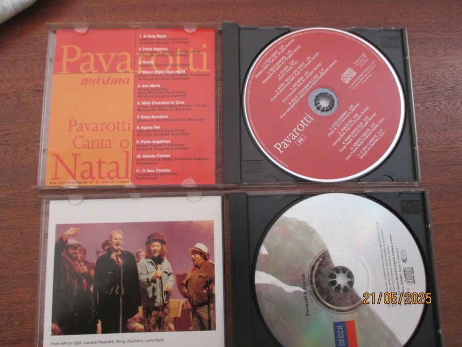 Vários cd's de cantores líricos - Callas, Pavarotti, Carreras ,Domingo