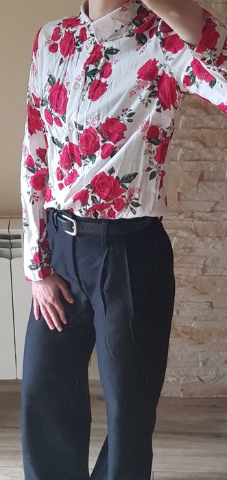 Koszula H&M 34 xs kwiaty wiskoza