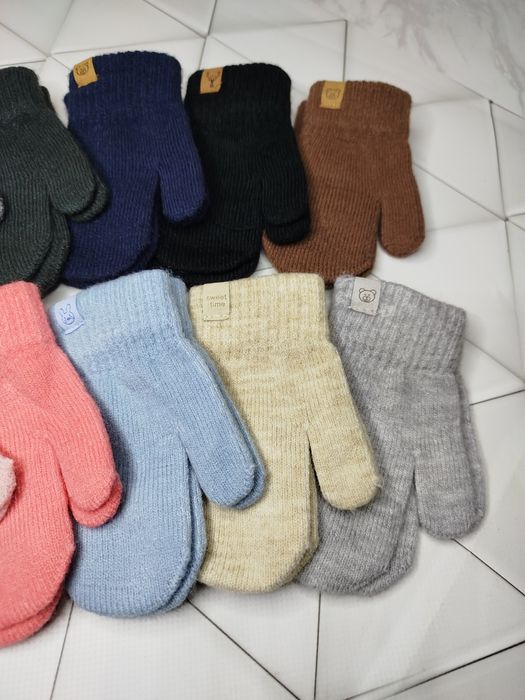 Дитячі рукавички  одинарні з начосом всередині 2-4 і 4-6 років