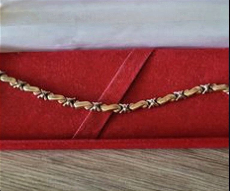 Bransoletka ze złota, cudna złota bransoletka, pr. 585, 18cm