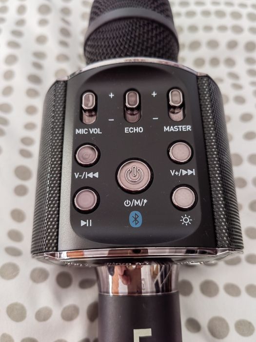 Microfone com coluna