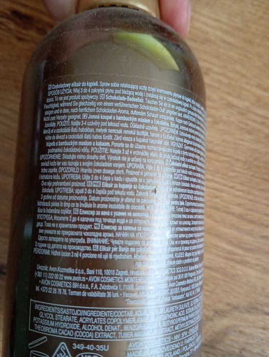 Avon spa czekoladowy eliksir do kąpieli