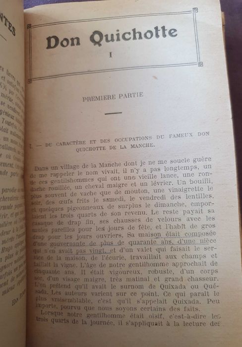 Livro antigo Don Quichotte (Quixote) - Miguel de Cervantes - Francês