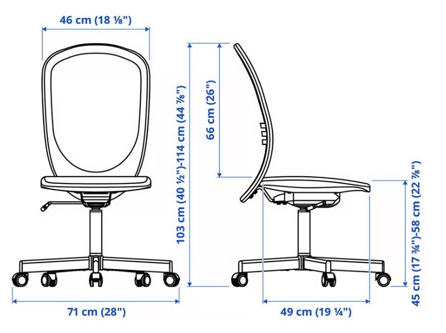 2 Cadeiras Giratórias IKEA FLINTAN (Bege e Preta)