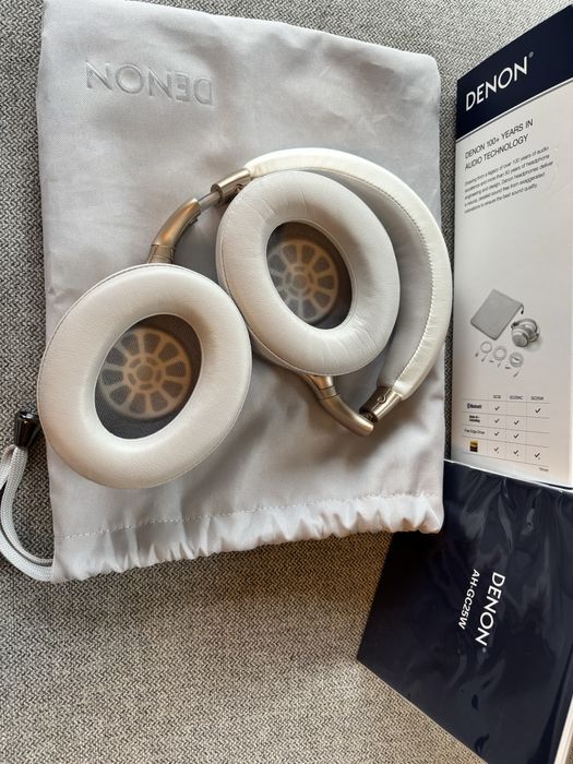 Sluchawki Denon AH-GC25W - bezprzewodowe, aptX HD, 30h BIAŁE