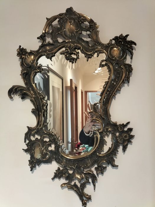 Conjunto vintage espelho e mesa