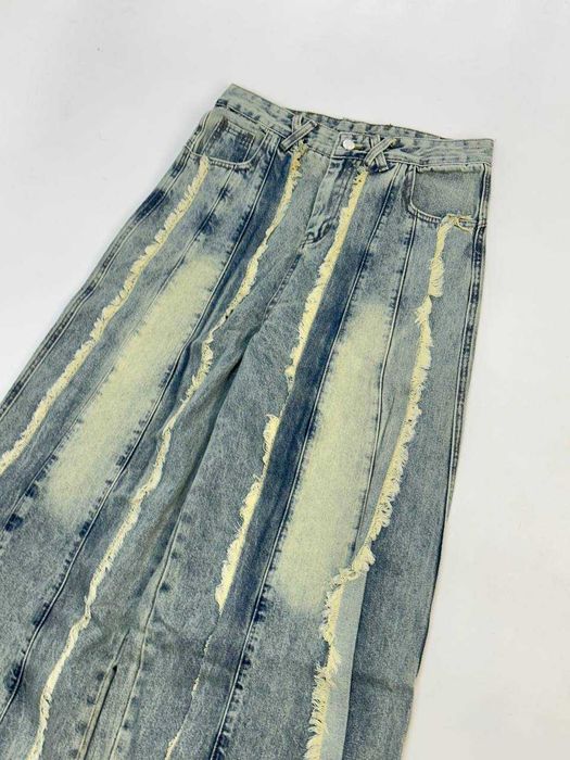 Distressed baggy custom jeans голубі штани джинси M L S