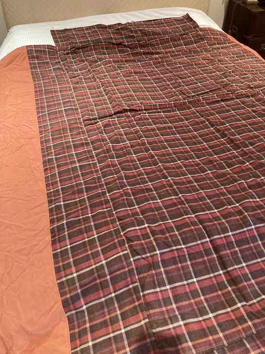 Par de Colchas linho,  xadrês, forro algodão-NOVAS