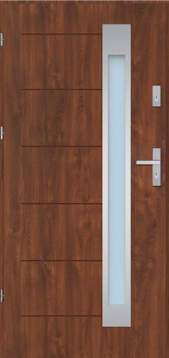 Drzwi zewnętrzne Thermo pełne i szklone , ościeżnica, próg, klamki