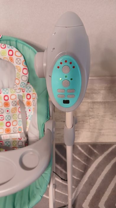 Дитяче крісло шезлонг гойдалка El Camino Sensa Circles Aqua Mint