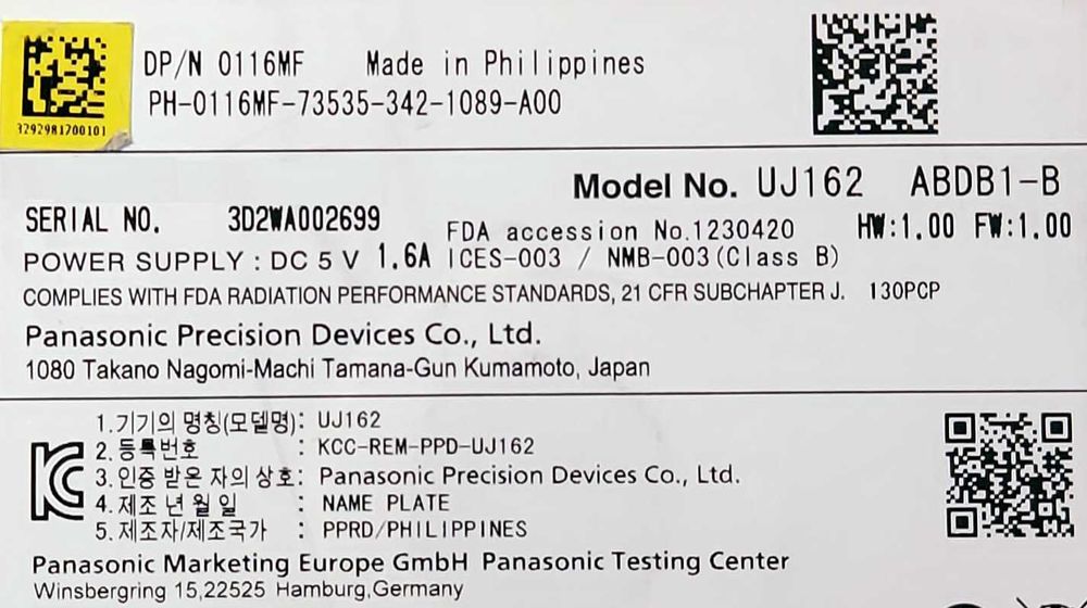 Blu-Ray USB Panasonic - zewnętrzny odtwarzacz, nagrywarka DVD i CD