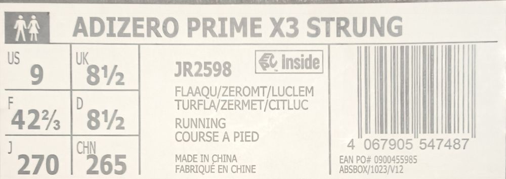 AdizeroPrime  X3 STRUNG do biegania.