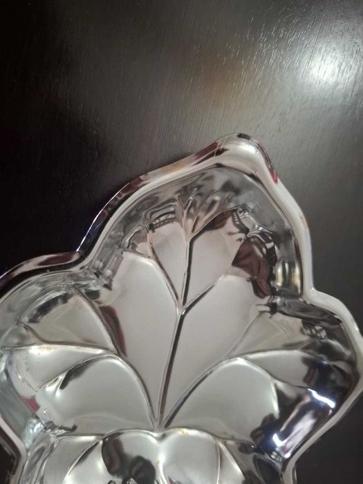 Chrome-plated leaf-shaped tray64564206582017125