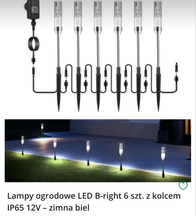 Lampki ogrodowe  led  B-right  12V  ( 6 szt  )