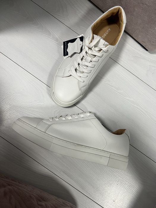 Кеди білі кросівки шкіряні чоловічі autograph