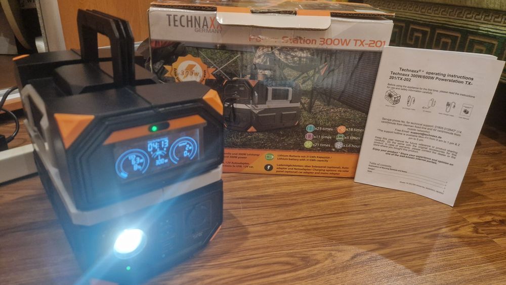 Technaxx Power Station TX-201 315Wh 300W, чиста синусоїда, 230V