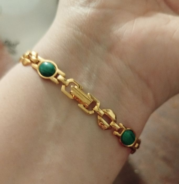 Pulseira coveco de malaquita