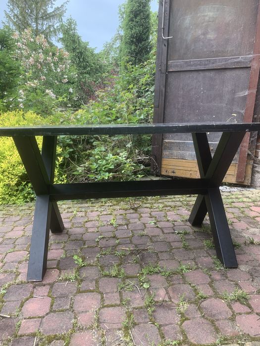 Stół metalowe nogi fornir