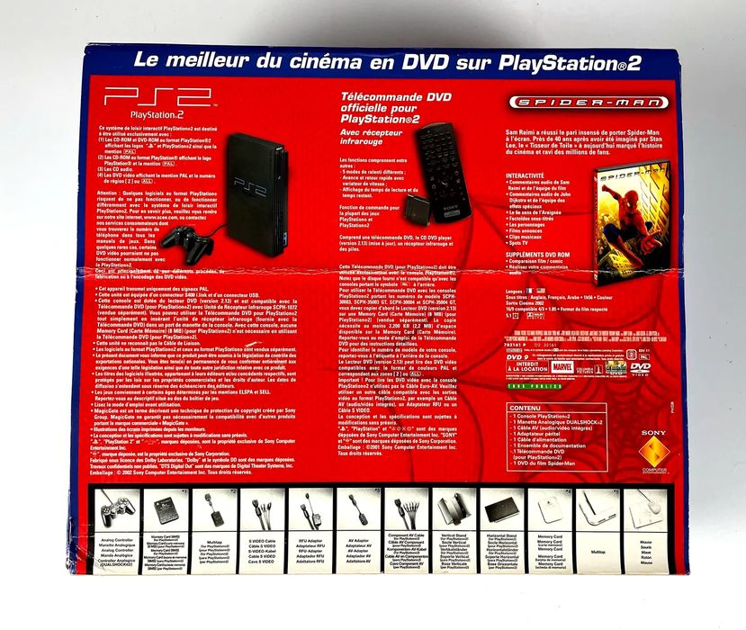 Konsola PlayStation 2 PS2 Spider-Man Pack SCPH-39004 Komplet