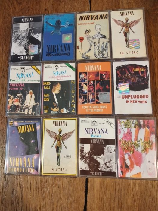 Nirvana 12 kaset Nevermind In utero Incesticide live bootleg Bleach Hormoaning