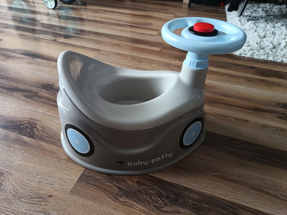 BIG Nocnik Szary New Bobby Car Autko Kierownica nocnik