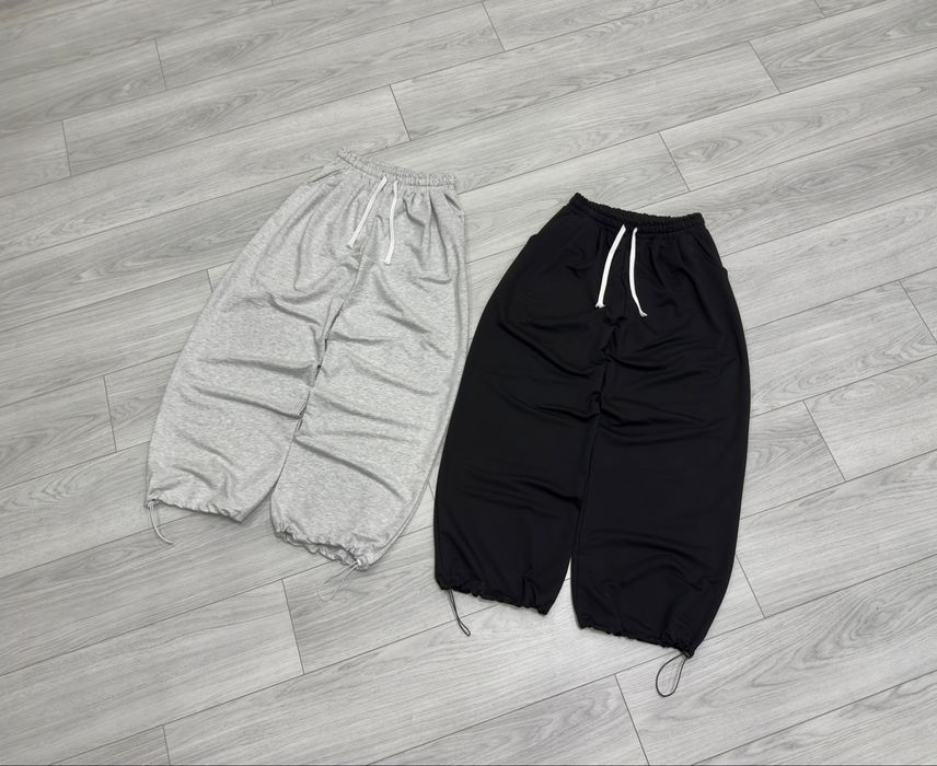Спортивні штани на утяжках baggy fit широкі спортивки чорні sweatpants спортивные штаны серые широкие бегги для зала парашути jaded rap pants racer