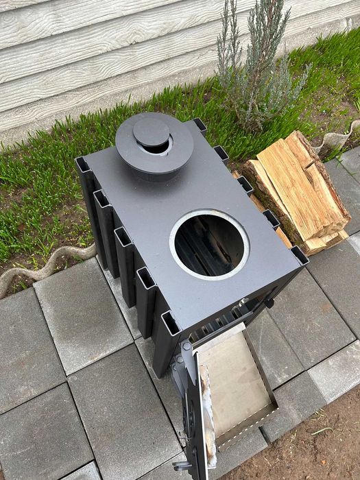 Буржуйка Піч з конвекцією пічка 5мм метал обігрів 40м2 печка Виробник