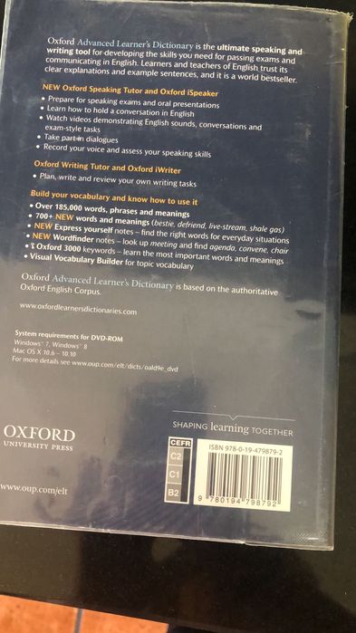 Dicionário - Oxford Advanced Learner’s Dictionary