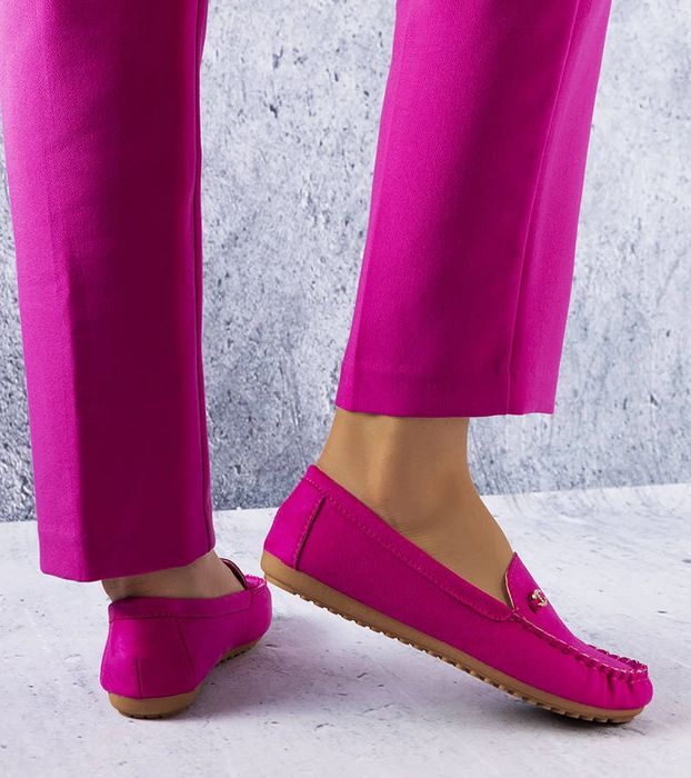 Różowe mokasyny ze skórzana wkładką Verrill