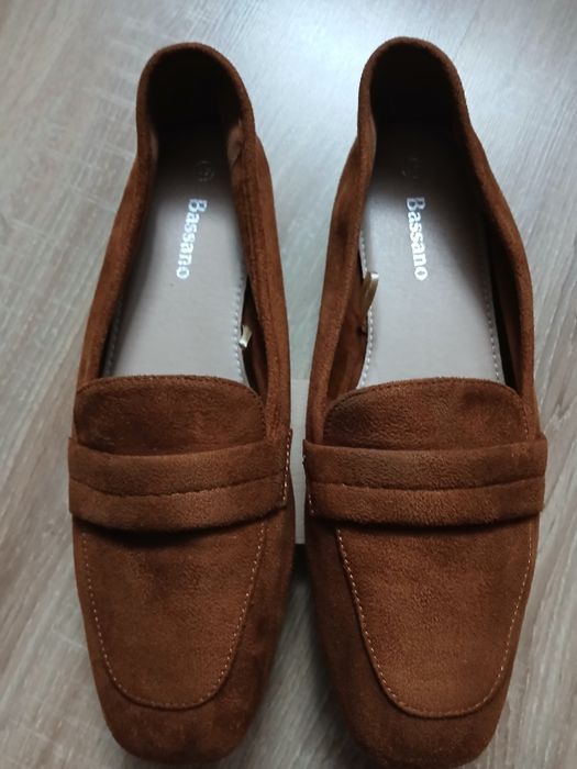Mokasyny wsuwane. Wkladka 26 cm. Półbuty damskie rozmiar 41