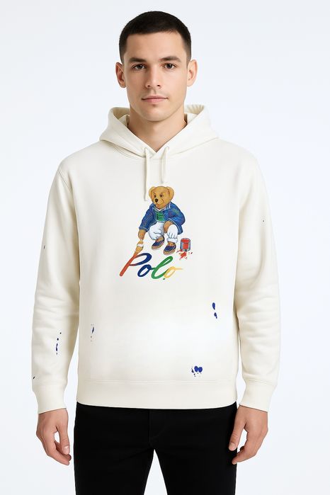 Bluza z dużym nadrukiem z misiem Polo Ralph Lauren XL