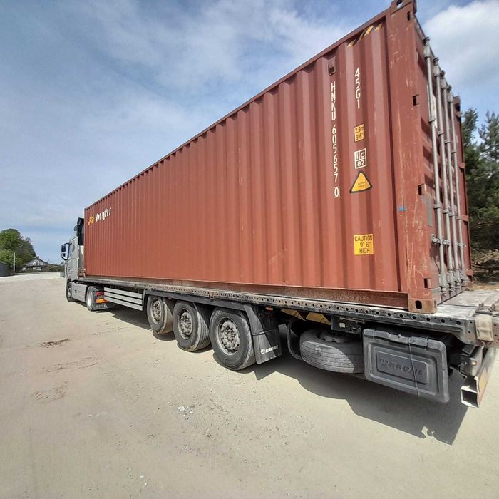Kontener morski, magazynowy 40 ft HC używany 2021/22 + transport