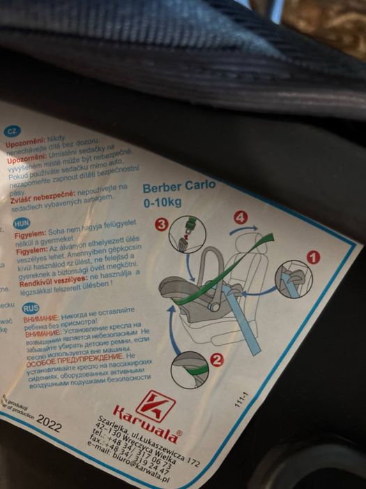 Автолюлька berber carlo karwala 0-10