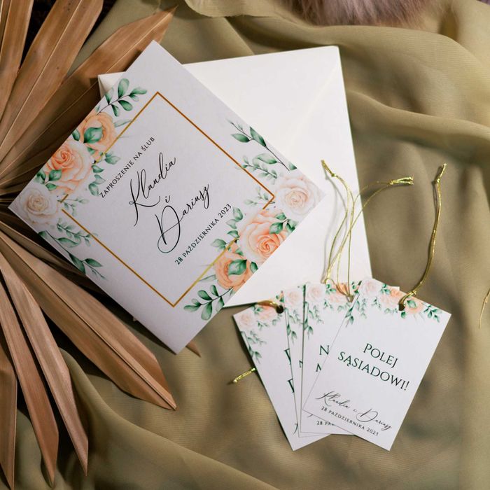 Zaproszenia na ślub BETI herbaciane