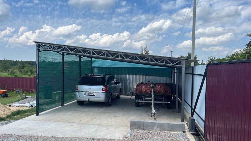 Арочный навес для авто | Навес для машины | Навес Собери Сам 6х6