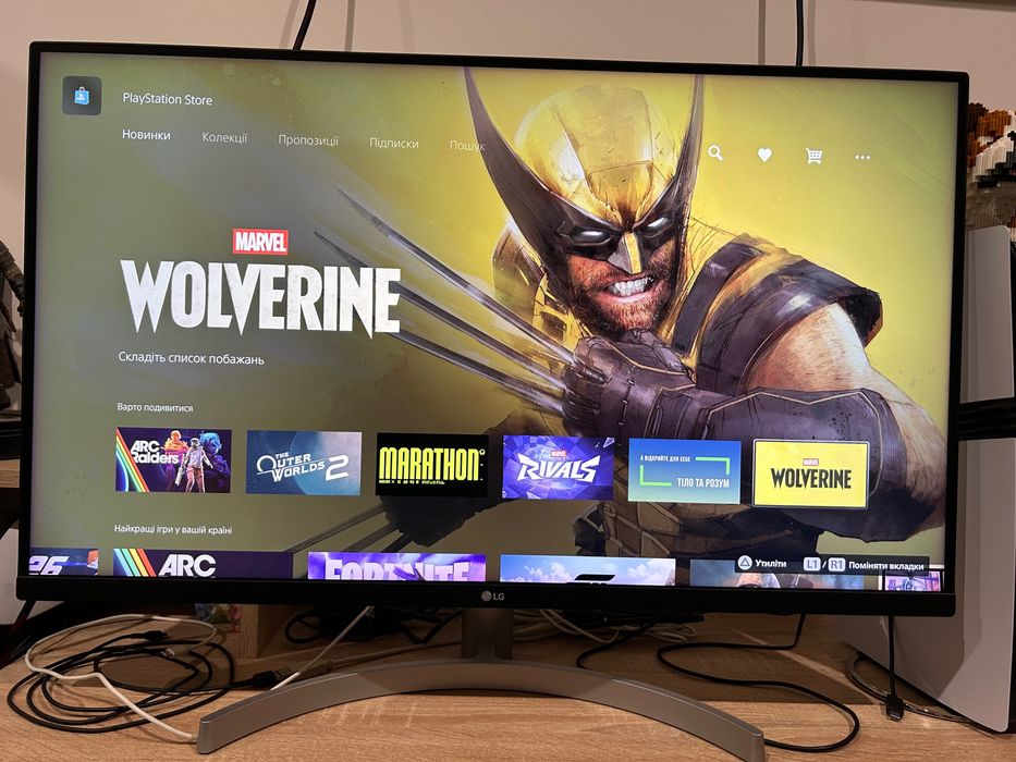 4K Монітор 32" LG 32UN500-W HDR10 (Ідеально для PS5 / Xbox / PC)