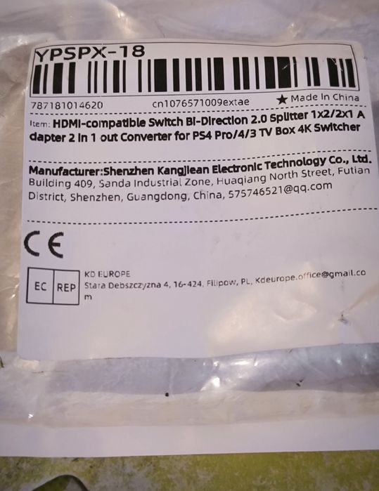 Switch HDMI bidirecional novo