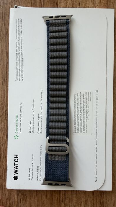 Ремінець Apple Alpine Loop Blue для Apple Watch Ultra 1, 2, 3 49 mm | 45 mm | 44 mm Розмір M
