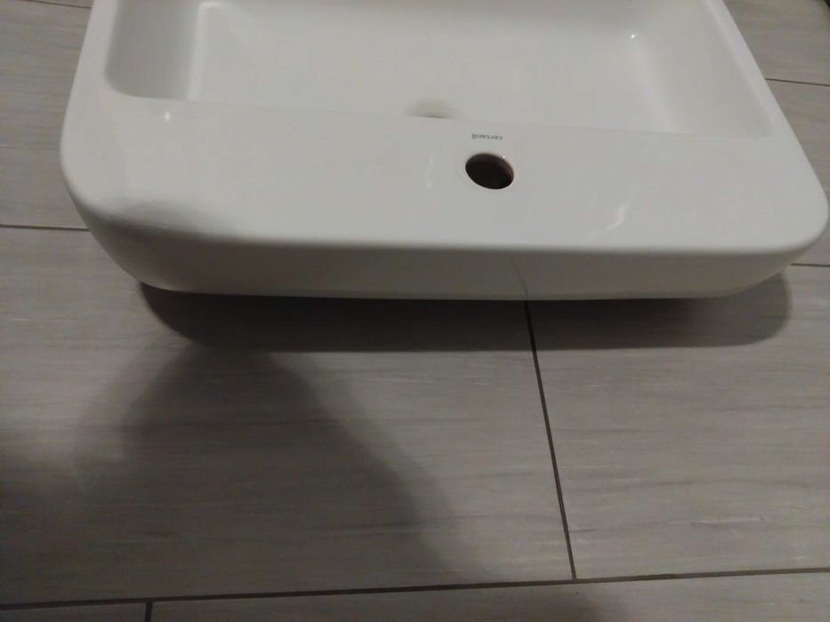 Umywalka Cersanit caspia square 60 nablatowa